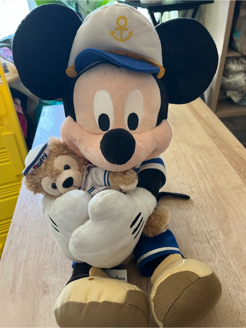 Disney Mickey Mouse Sailor Plush Toy with Blue, Black, White, Tan